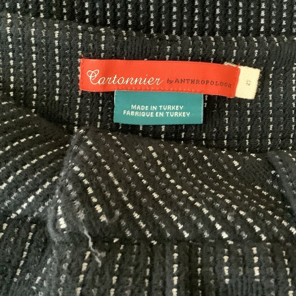 Anthropologie Cartonnier Jacquard Dot Wide Leg Pants 27 4 - Picture 7 of 8